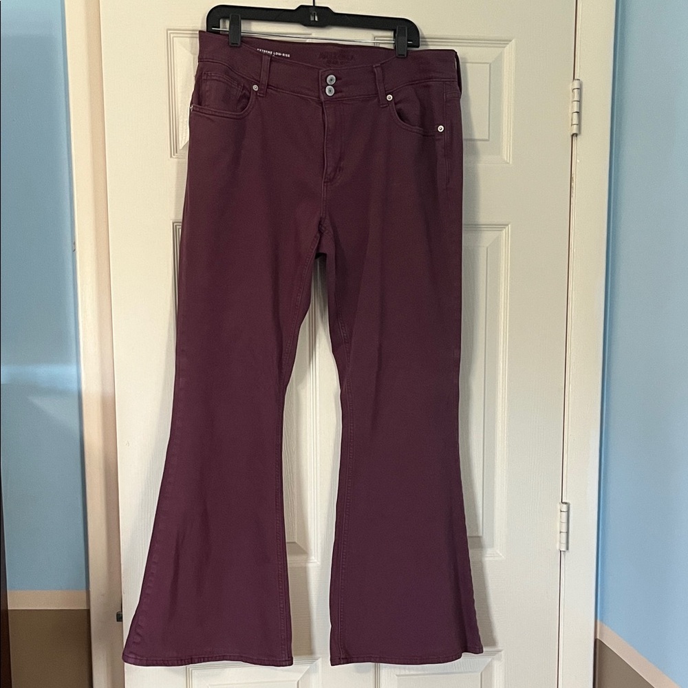 Arizona Jeans Cranberry Extremely Low Rise Soft Jeans